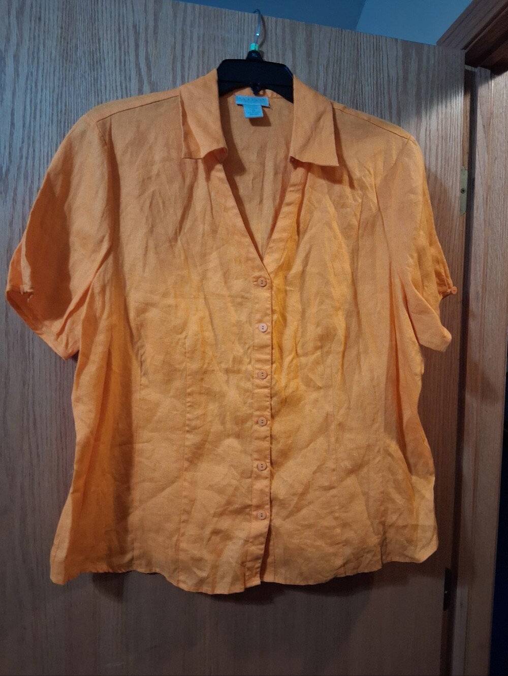 Vintage Tweeds 100% Linen women’s blouse, size 2X. coastal chic.